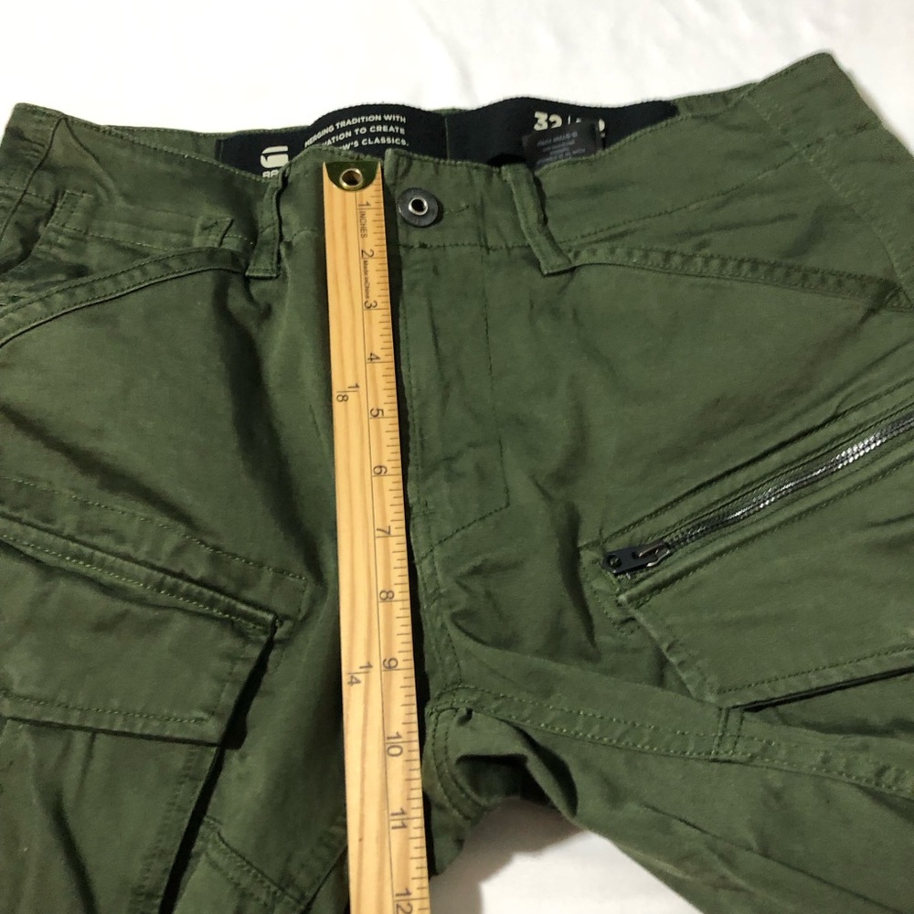 G star raw rovic zip 3d straight tapered army green mens cargo pants 32x32 - Picture 6 of 12
